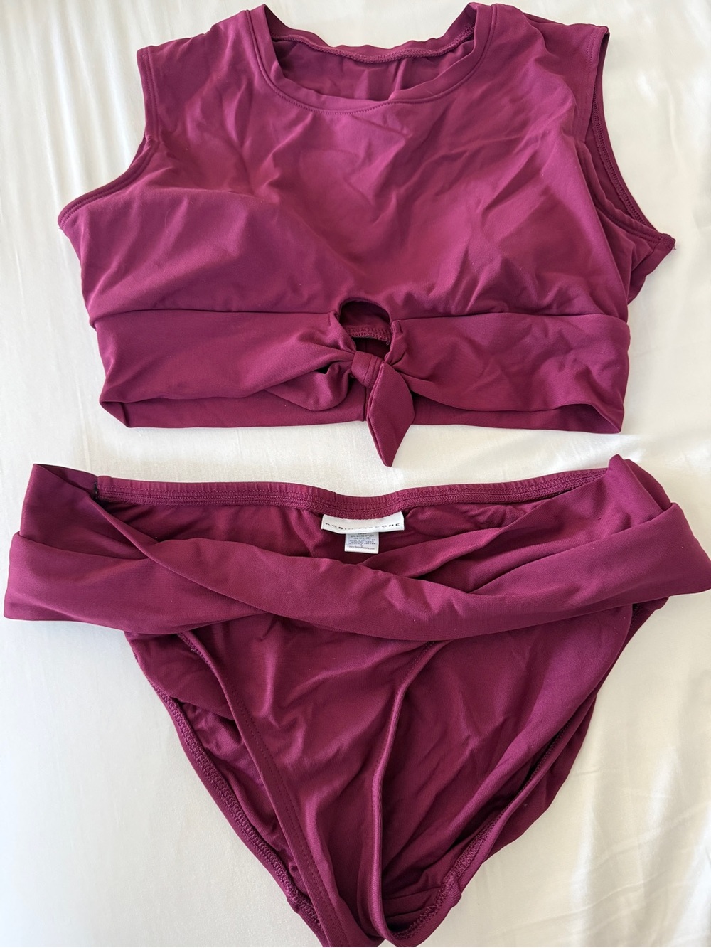 Robin Piccone Magenta Tie-Front Bikini Set